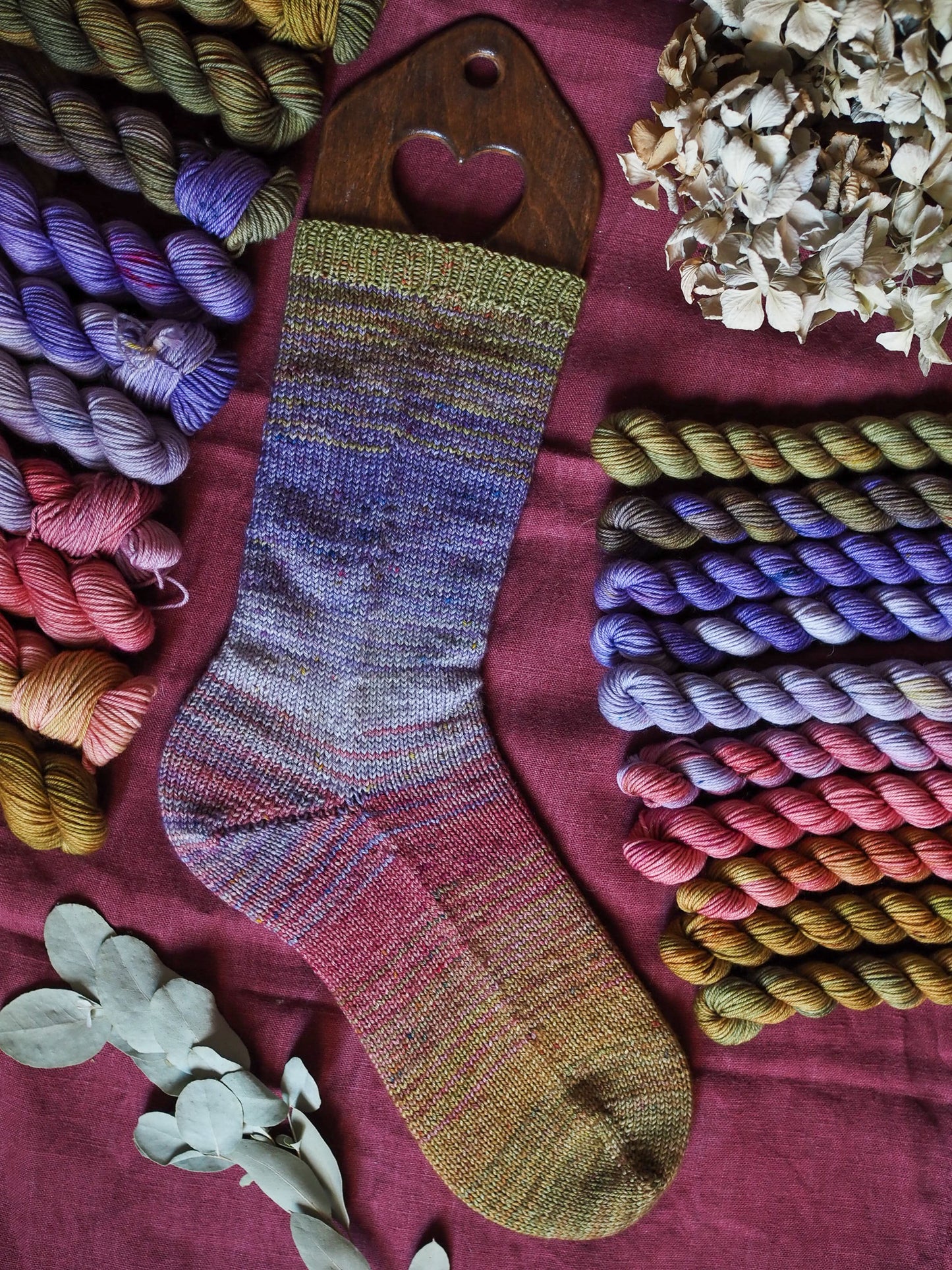 Wisteria fade - Merino sock - 10x20gr mini skeins