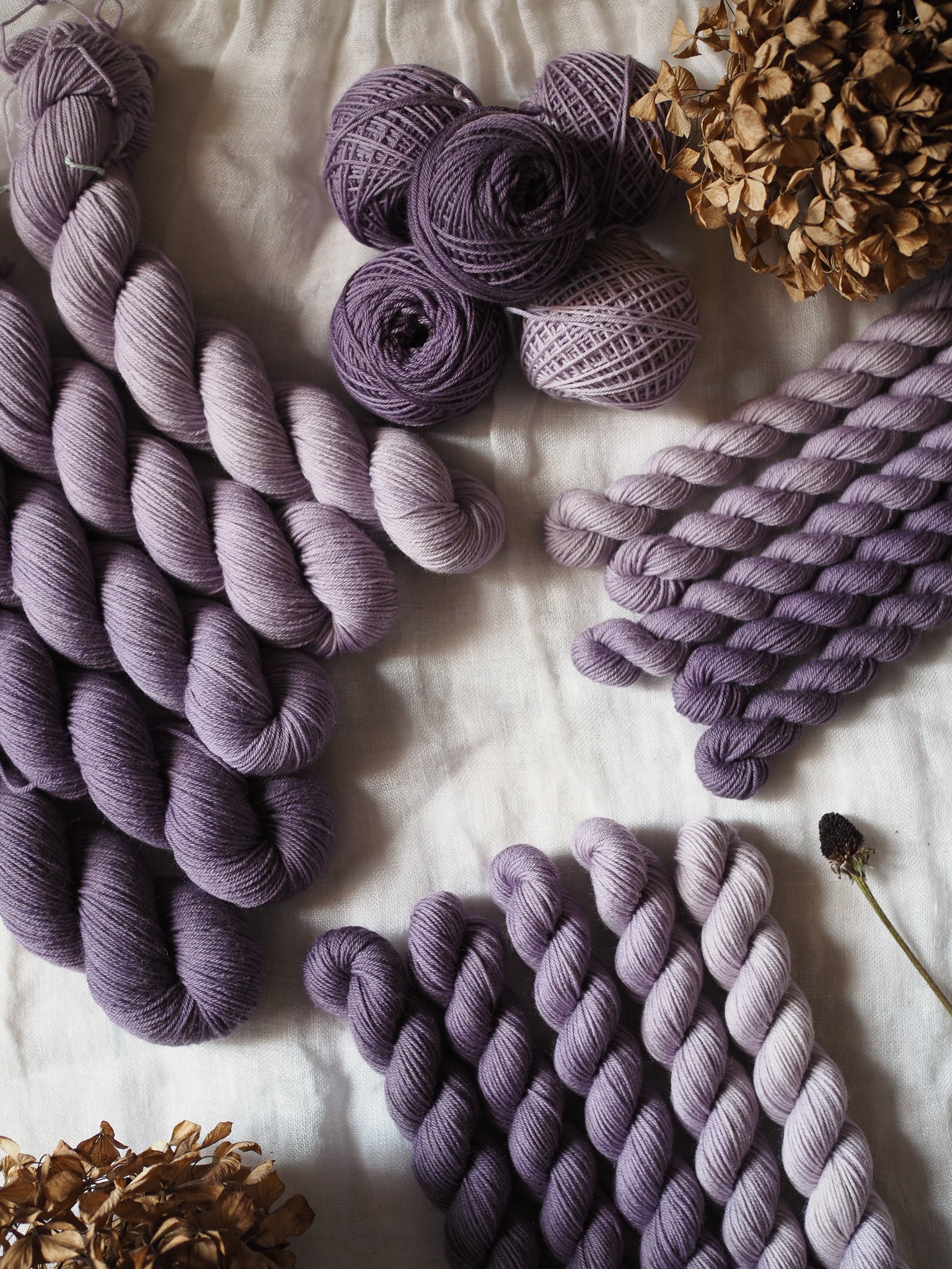 Viola – The Gradient Collection – Hand-dyed Yarn Set (5 Skeins