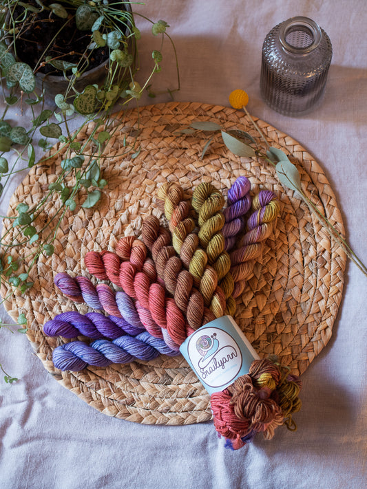 Wisteria fade - Merino sock - 10x10gr set