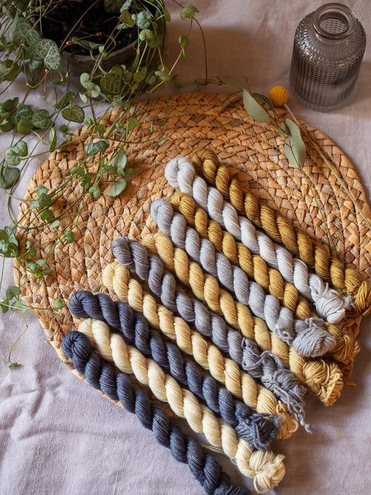 Gradient DUO Sock - Senape + Grigio - 10x10gr set