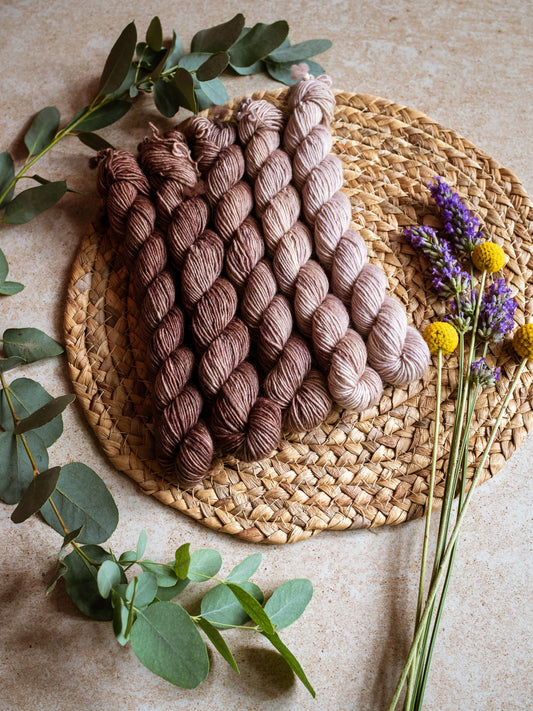 The Gradient collection - 5 x 50 gr skeins fade set - dyed to order