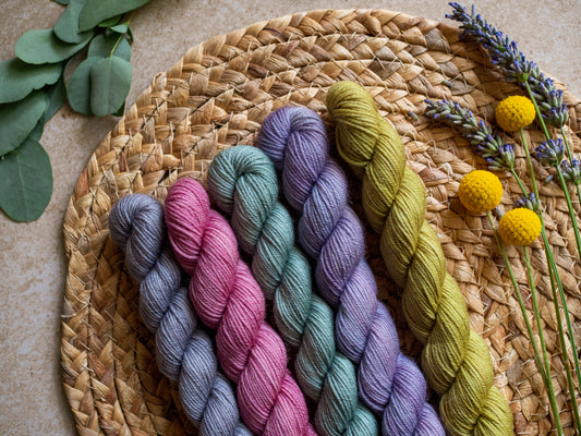 Vintage romantic - 5x20gr minis skeins set - fingering