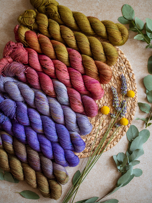 Wisteria Semisolid - 5x50gr skeins - Merino fingering