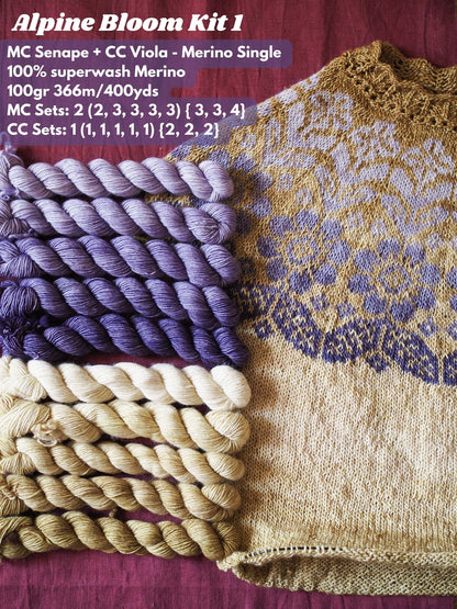 Alpine Bloom Tee yarn kits - Boylandknitworks - choose your colors