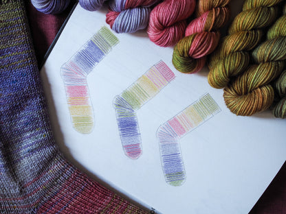 Wisteria fade - Merino sock - 10x20gr mini skeins