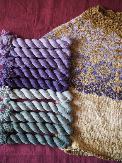 Viola – The Gradient Collection – Hand-dyed Yarn Set (5 Skeins)