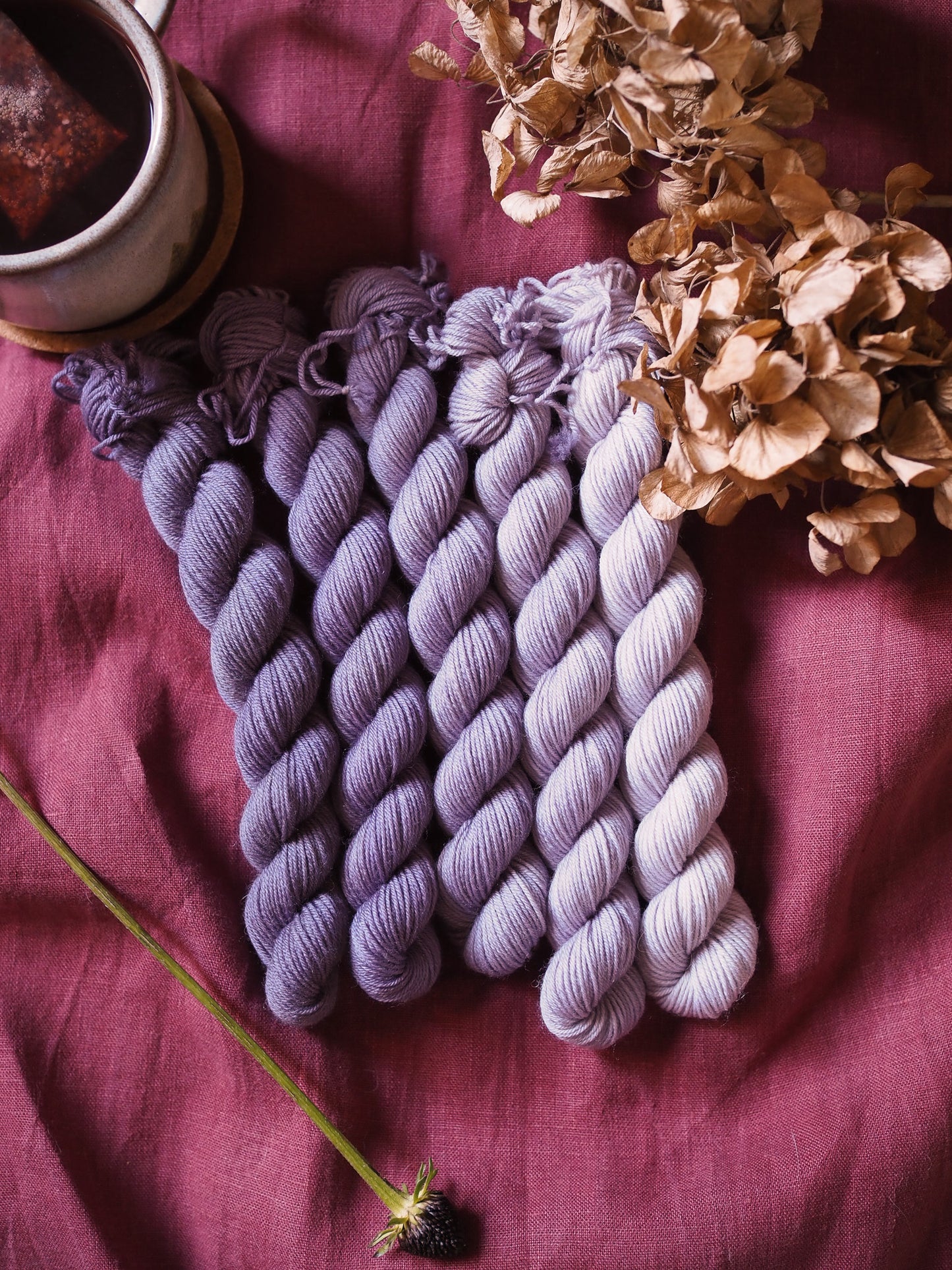 Viola – The Gradient Collection – Hand-dyed Yarn Set (5 Skeins)