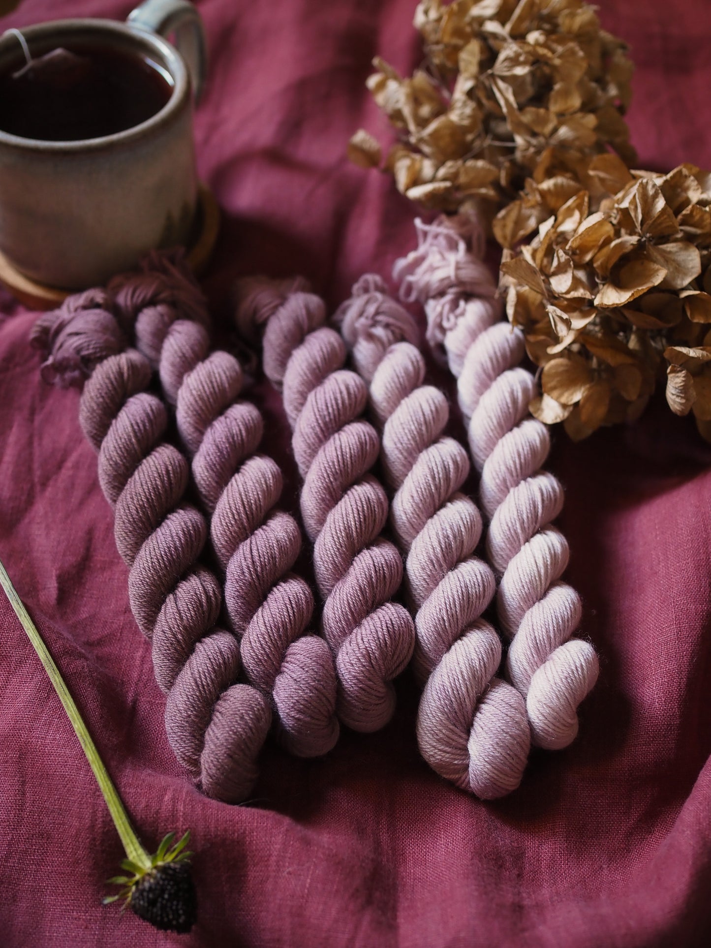 Rosa Antico – The Gradient Collection – Hand-dyed Yarn Set (5 Skeins)