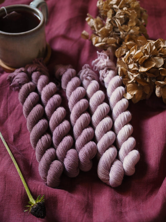 Rosa Antico – The Gradient Collection – Hand-dyed Yarn Set (5 Skeins)