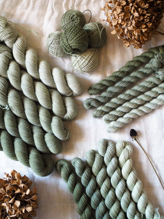 Eucalipto – The Gradient Collection – Hand-dyed Yarn Set (5 Skeins)