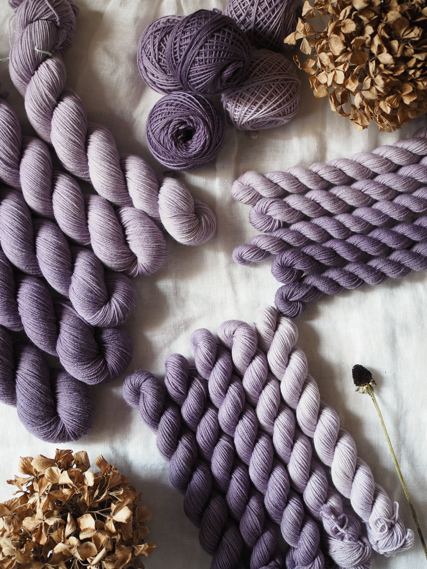 Viola – The Gradient Collection – Hand-dyed Yarn Set (5 Skeins)
