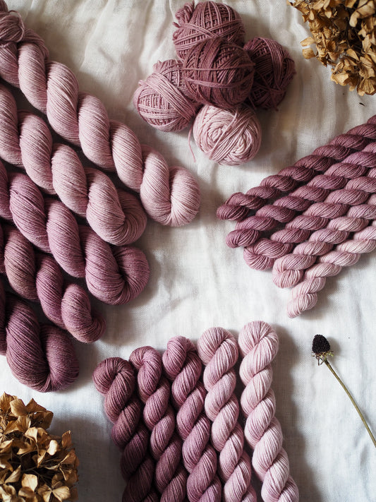 Rosa Antico – The Gradient Collection – Hand-dyed Yarn Set (5 Skeins)