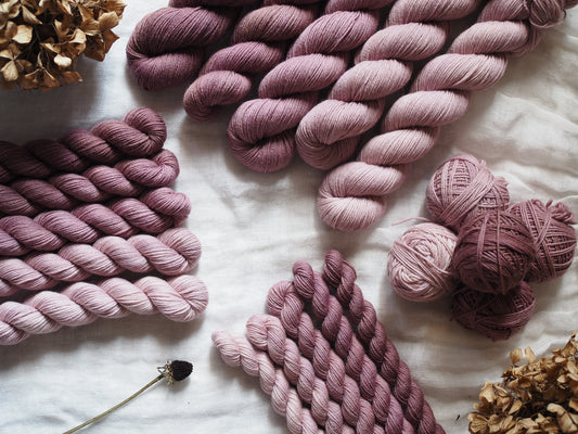 Rosa Antico – The Gradient Collection – Hand-dyed Yarn Set (5 Skeins)