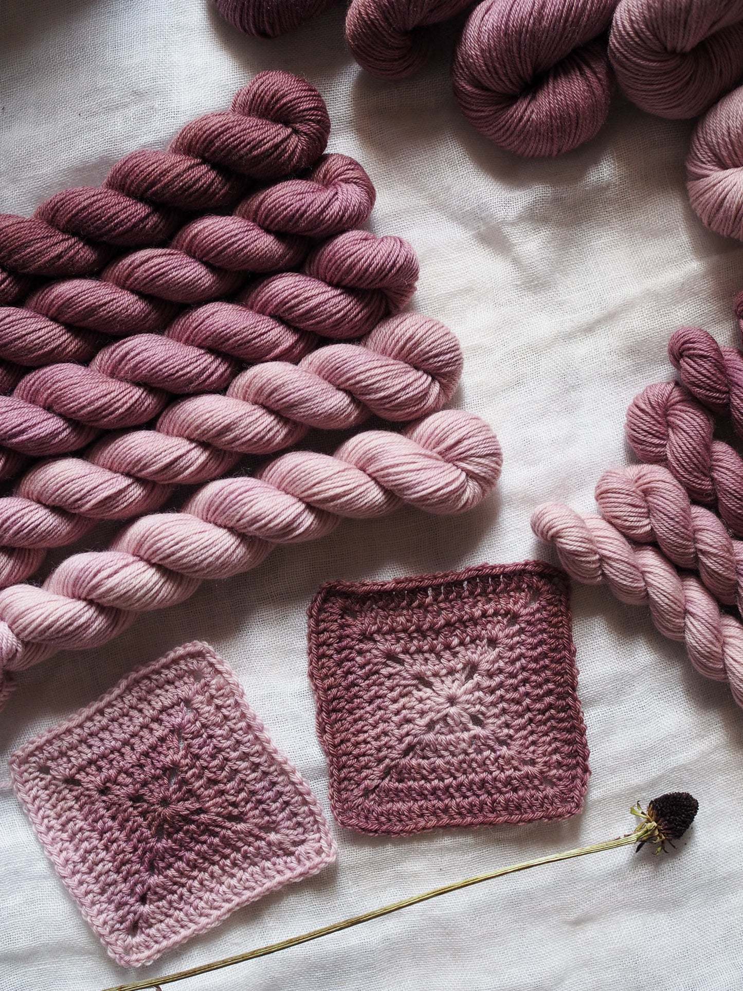 Rosa Antico – The Gradient Collection – Hand-dyed Yarn Set (5 Skeins)