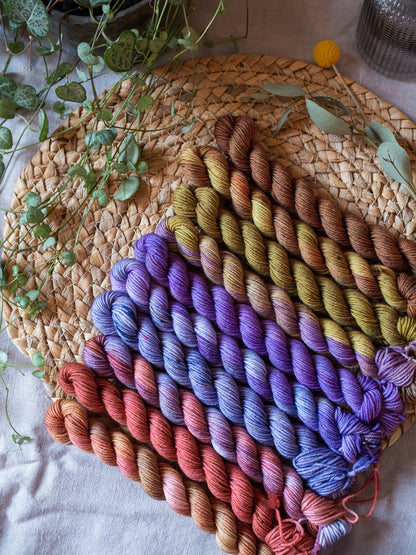 Wisteria fade - Merino sock - 10x10gr set