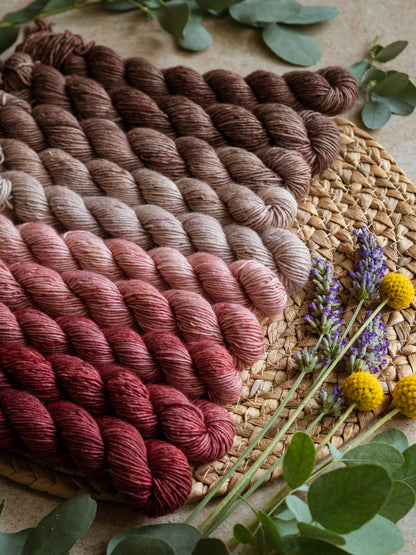 Castagna fade - Collezione The Gradient - 5 mini gomitoli