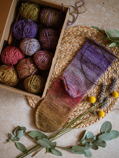 Wisteria fade - Merino sock - 10x10gr set
