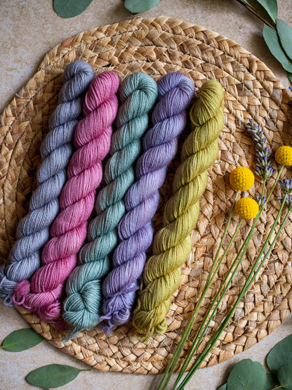 Vintage romantic - 5x20gr minis skeins set - fingering