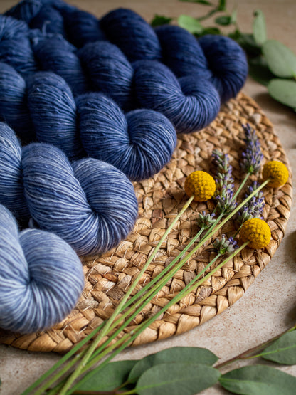 Denim fade - 5x50 gr skeins Gradient set