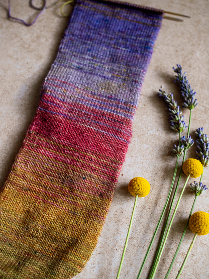 Wisteria Semisolid - 5x50gr skeins - Merino fingering