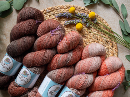 La collezione Gradient - 5 gomitoli sfumati set - filato tinto a mano