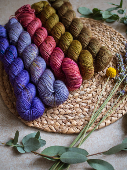 Wisteria Semisolid - 5x50gr skeins - Merino fingering