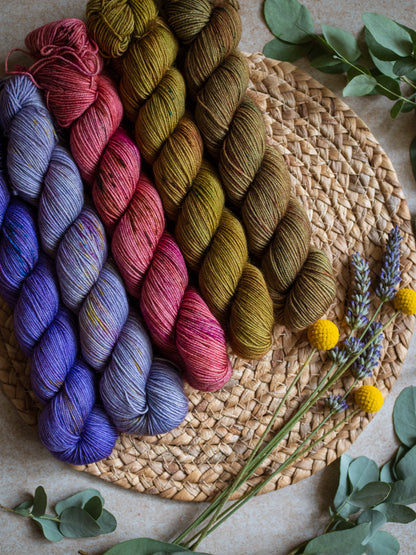 Wisteria Semisolid - 5x50gr skeins - Merino fingering