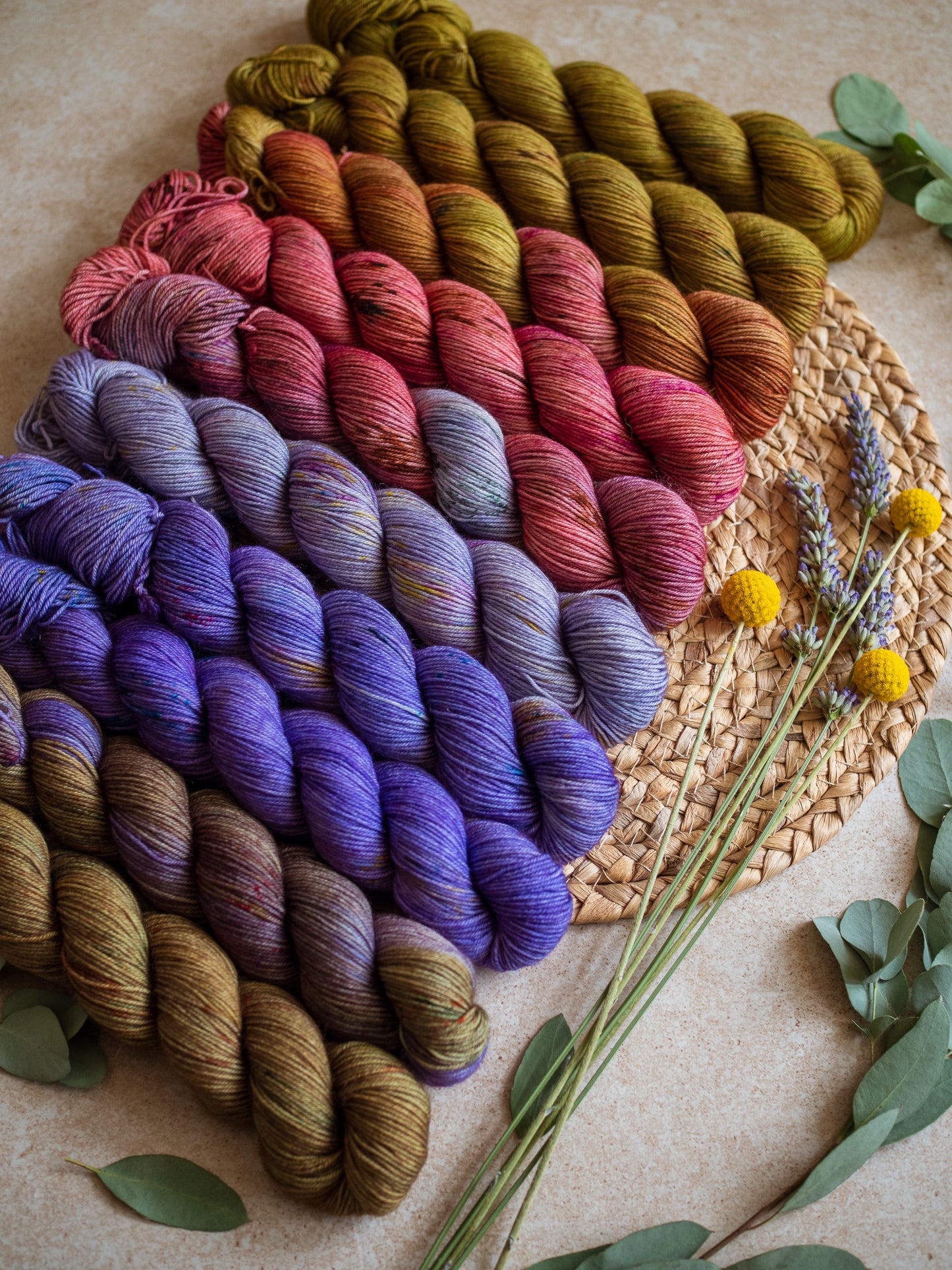 Wisteria collection Variegated - Smooth Merino - 5x50gr skeins