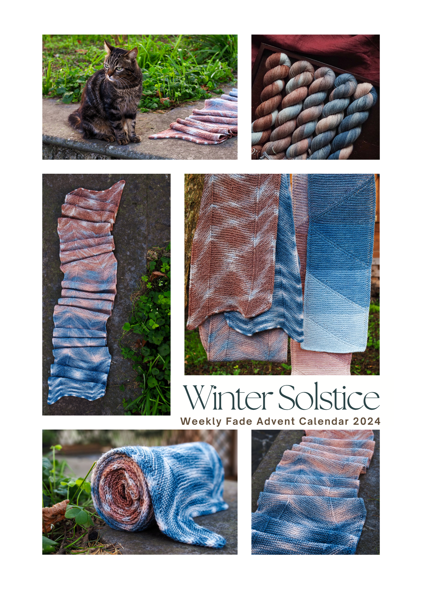 Yarn Advent Calendar 2026 - "Thread of Light" - Weekly Fade Set - hand dyed yarn