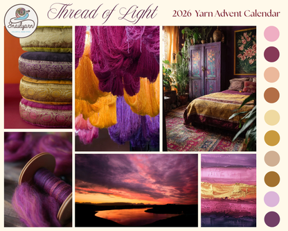 Yarn Advent Calendar 2026 - "Thread of Light" - Daily Gradient Set - hand dyed yarn