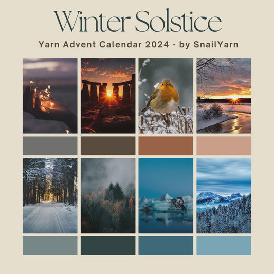 "Solstizio d'inverno" - Calendario dell'avvento del filato 2024 - Mini gomitoli giornalieri
