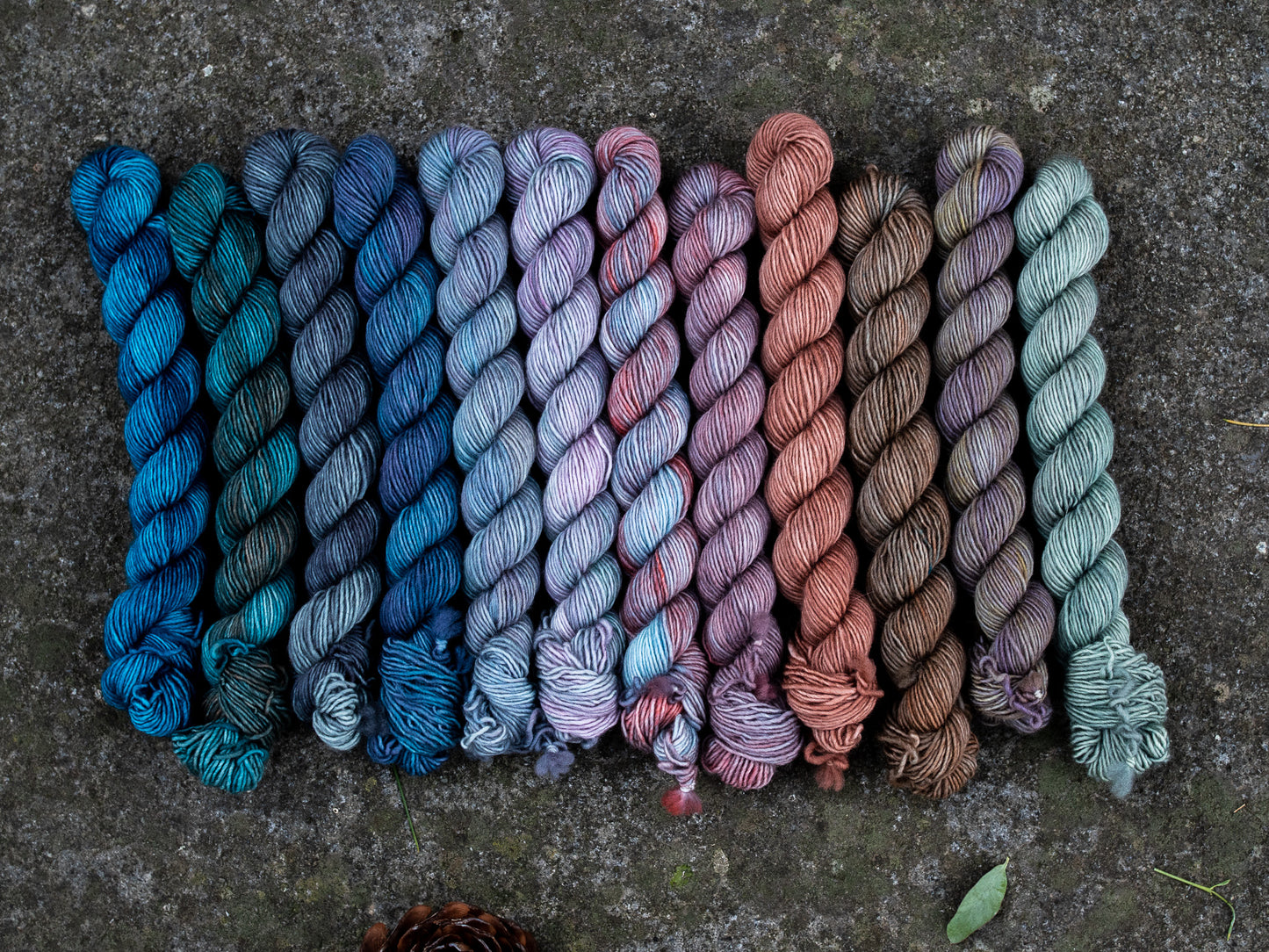 Winter Wonderland collection - 12 colors mini skeins set