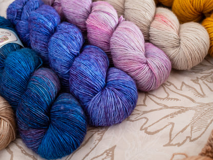 Pacchetto scialle/maglione sfumato 22 - Amante viola/blu - Peso per dita - 1460 metri