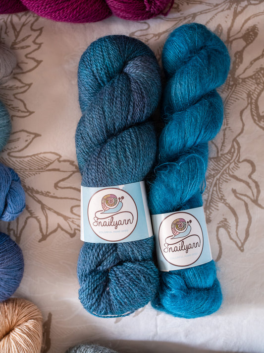 Bundle 38 - Teal lover - Fingering+lace weight - 820 Meters
